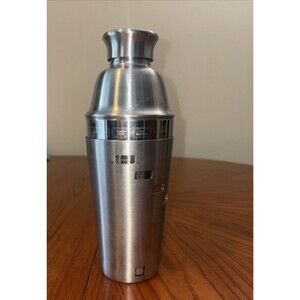 OGGI Dial-a-Drink Cocktail Shaker, Brushed Polished Stainless Steel  23 Oz.